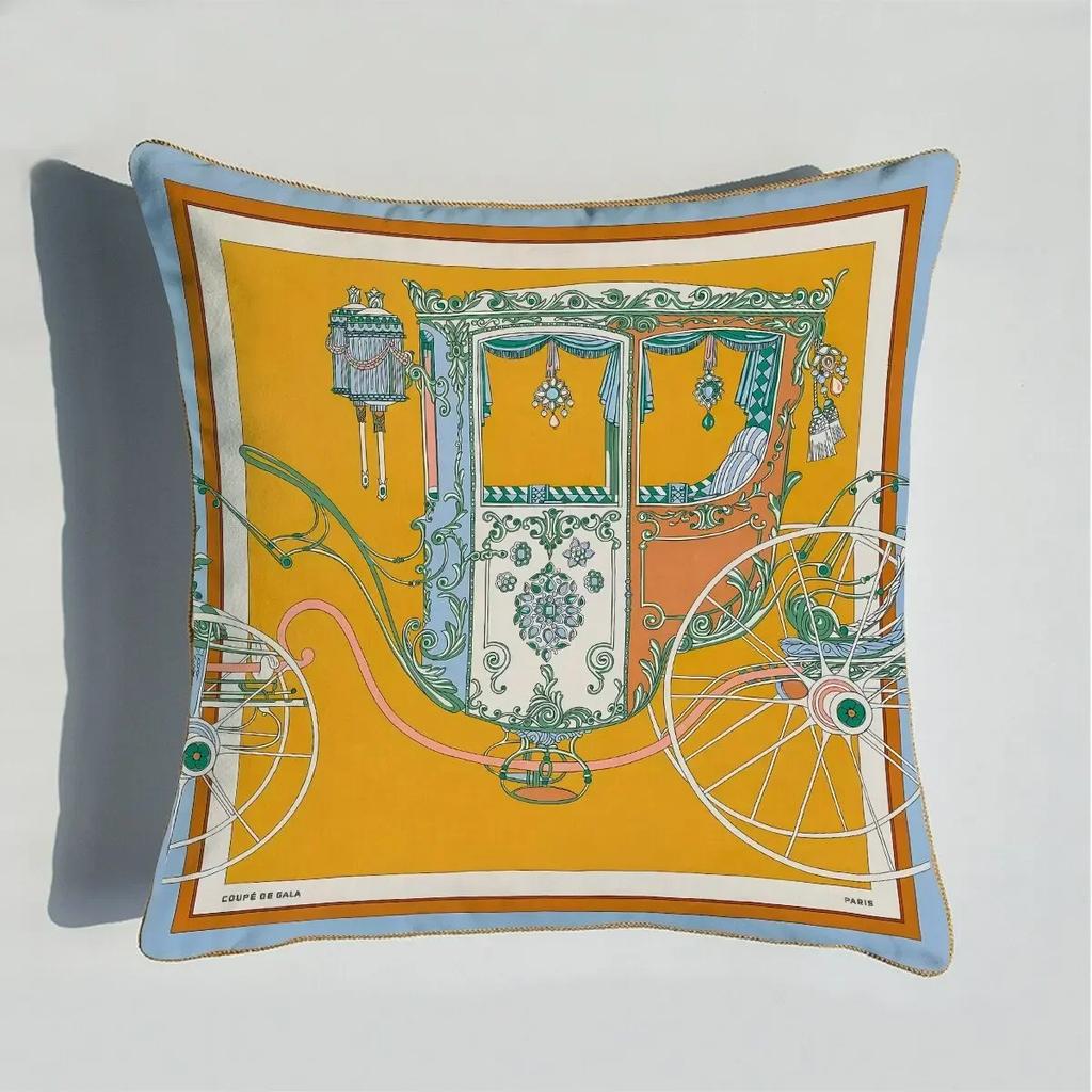 40/45/50/60cm Throw Pillow Polyester Cushion Cover Print Palace Rose Horse Pattern Sofa Couch Pillows for Home Decor Pillowcase