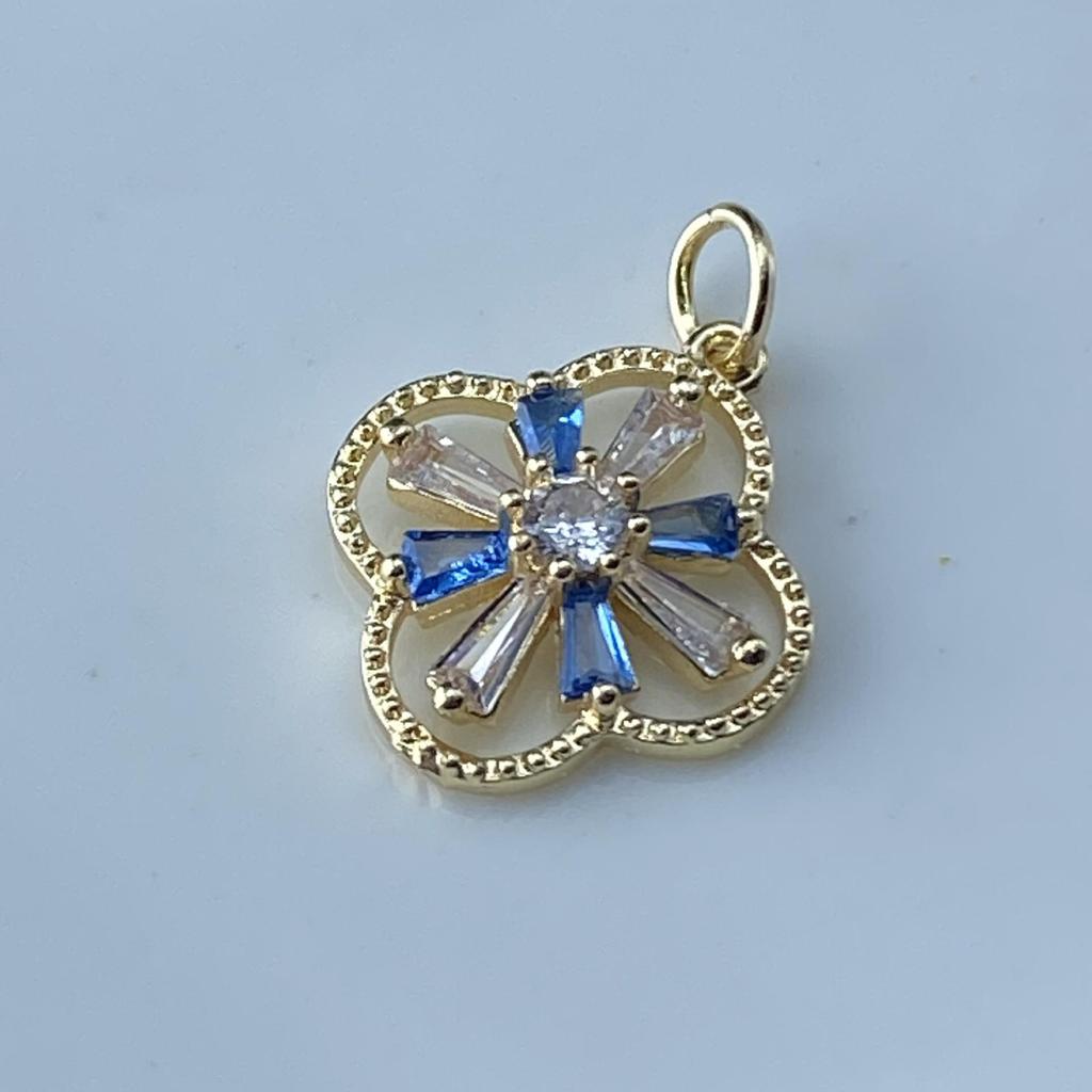 2025 New Minimalist French Full Diamond Four-Leaf Clover Handmade Crystal DIY Jewelry Accessories