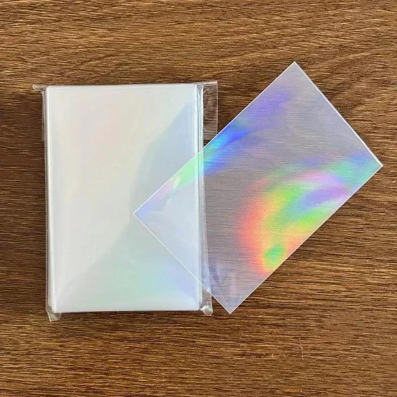 50pcs Kpop Card Sleeves 61x91mm 58x89mm Laser Holder For Postcards Top Load Films Photocard Game Cards Protector