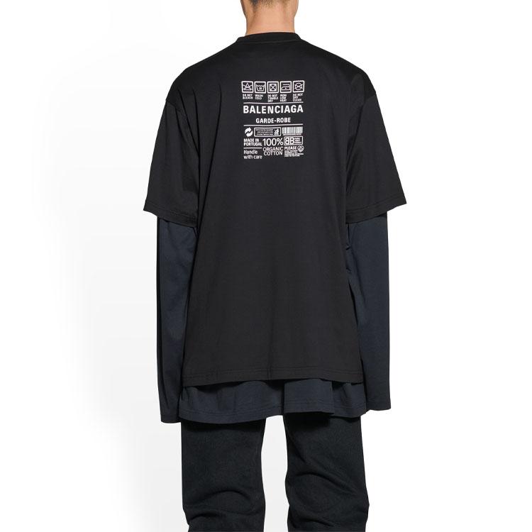 Balenciaga FW22 T Shirt Loose Fit Men's Black 724514TNVL91070