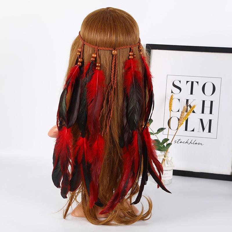 Bohemian Feather Headband Indian Tribal Tassel Hair Band Festival Hair Accessories