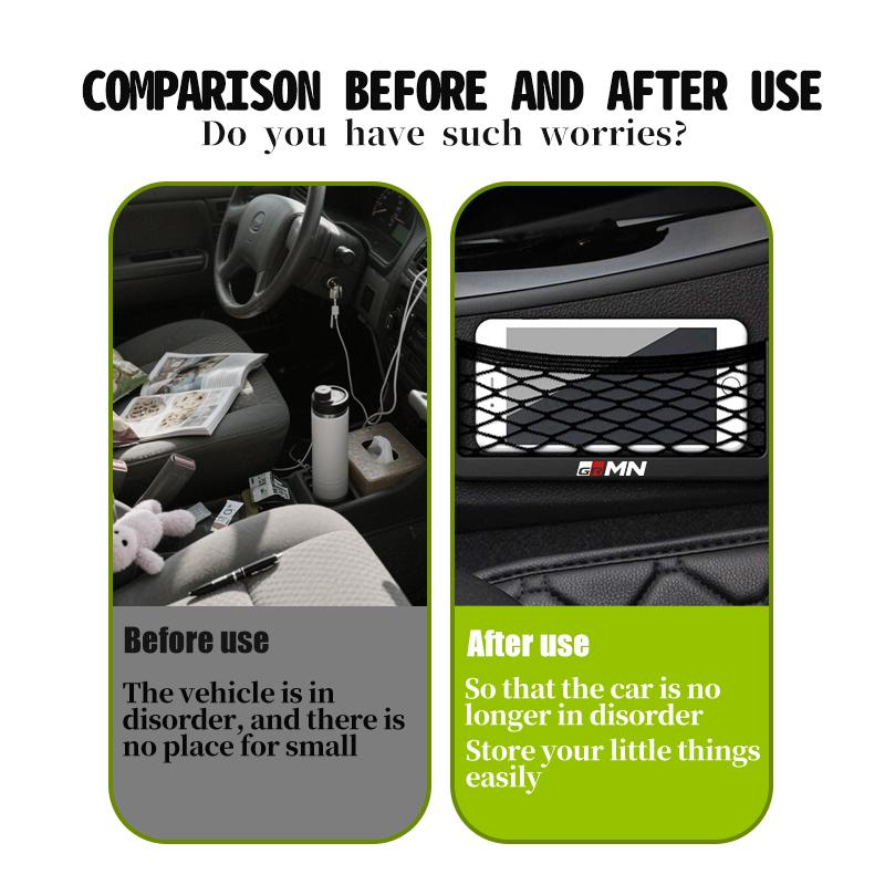 Car Storage Mesh Bag Organizer Net Pocket Sticker Trunk Storage Bag Accessories For Toyota Crown GR Sport Corolla YARIS Auris