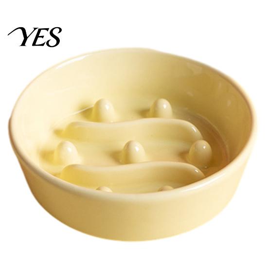 Slow Feeder Bowl for Puppies Pet Bowl, Ceramic Anti-vomiting Dog Non-Slip Anti-choke Food Reduces Choking Dogs Cats Scratch-resistant