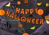 Baner Happy Halloween Z Dynią Pomarańczowy 185Cm