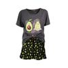 Keanu Womens/Ladies You Complete Me Avocado Short-Sleeved Short Pyjama Set