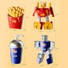 Transform Mech Model Toy Dual Form Transform Robot Toy Simulation I Cream, Fries, Burger Play House Children's Surprise Gift