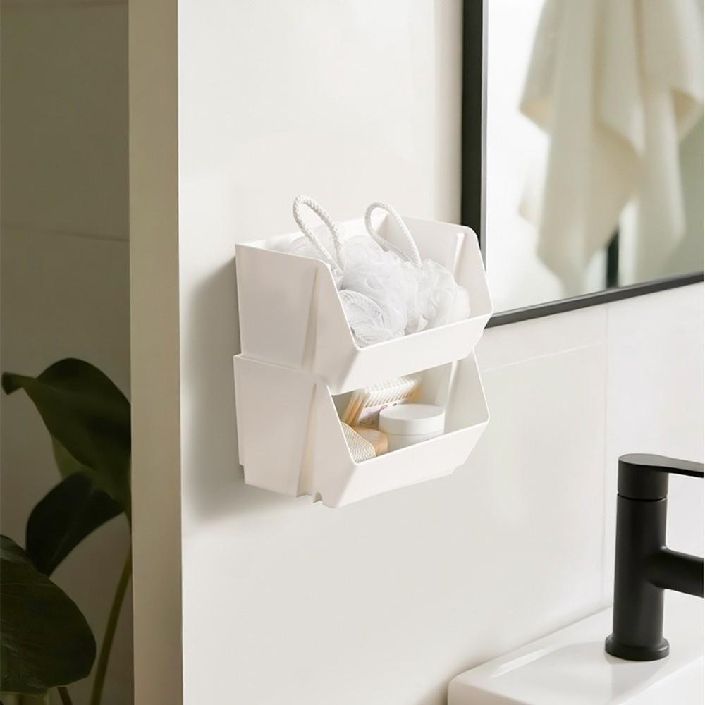 New Wall Mounted Organize Storage Bin PP Practical Storage Basket Miscellaneous Storage Box Stationery