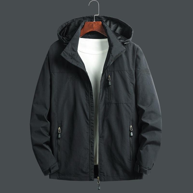 Autumn Loose Zipper Jacket Men  Casual Hooded Winter Coat Men  Bomber Jacket Thick and Thin Large Size