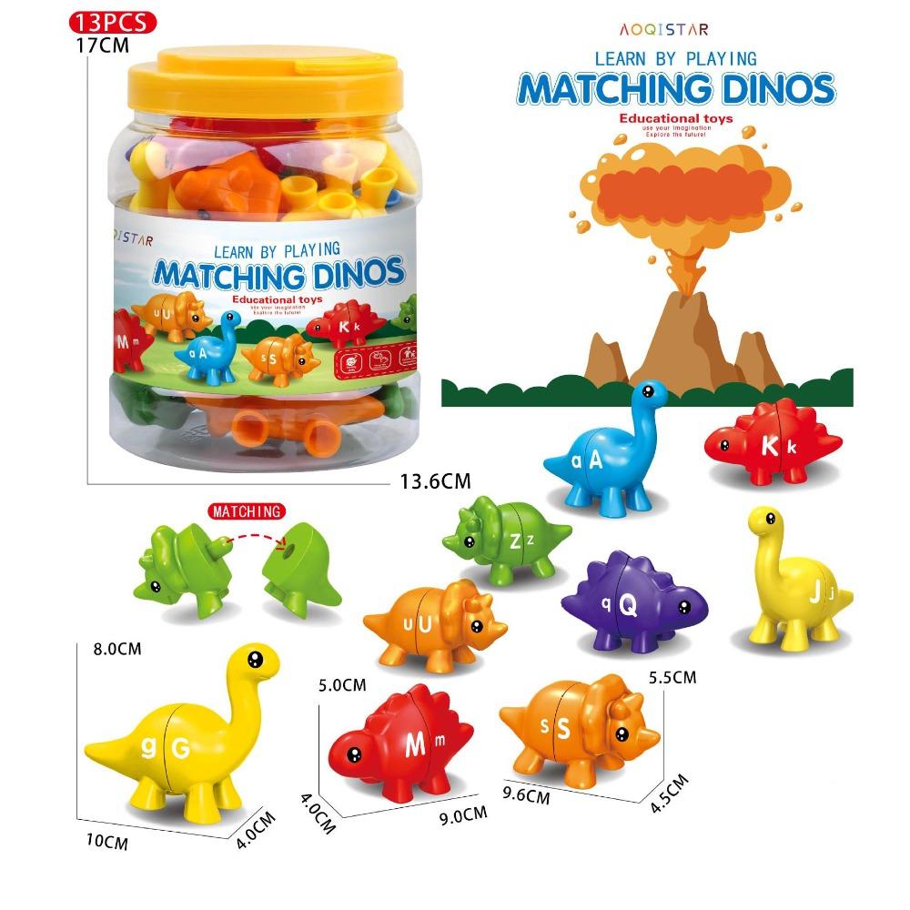 Plastic Color Sorting Montessori Toy Dinosaur Alphabet Sensory Toys Girls Party Favors