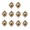 10pcs Rhinestone Flat Back Buttons Embellishment Wedding DIY Jewellery