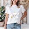 2026 Summer  Cinnamoroll Cloudy Sweetness Print Cotton T Shirt for Women Casual Comfortable Soft Daily Wear Summer Top