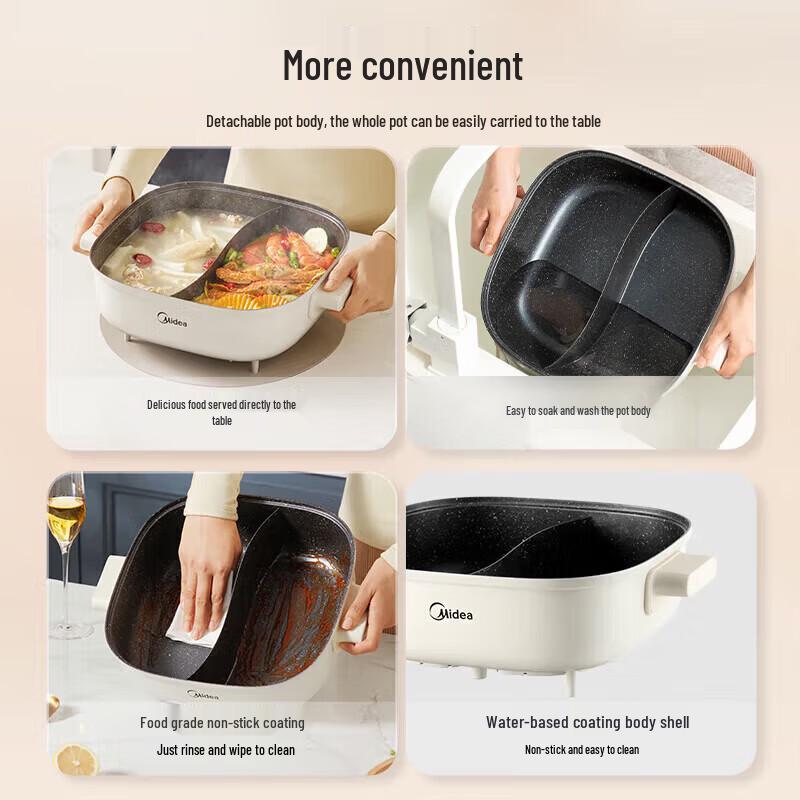 Midea 6L Multifunction Divided Electric Hot Pot