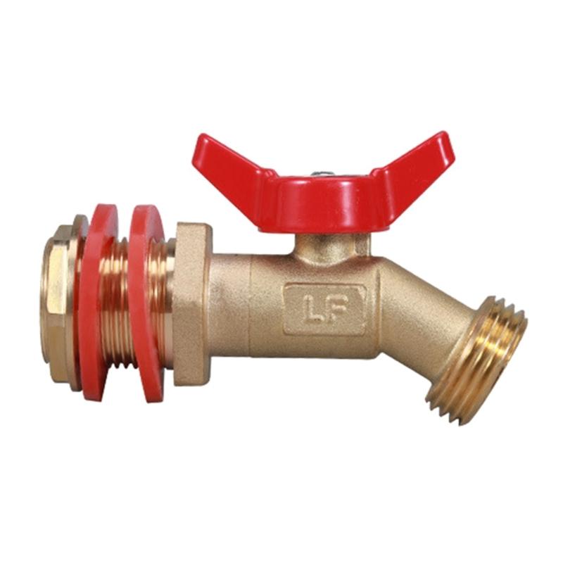 Sturdy Brass Rainwater Tap Connectors for Home Renovations Pipe Fittings Water Accessories with Random Gasket Color