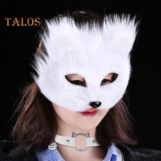 Faux Fur Fox Tail Set Cat Wolf Cosplay Costume Plush Masque Fluffy Paw Gloves Halloween Christmas Party Role-Playing Accessories