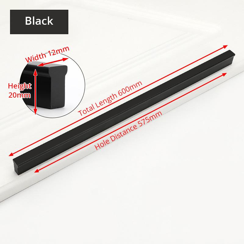 KAK American Style Black Cabinet Handles Gold T Bar Aluminum Alloy Kitchen Cupboard Pulls Drawer Knobs Furniture Handle Hardware
