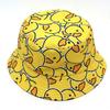 Summer Sun Hat Reversible Yellow Duck Bucket Hat for Men and Women Cotton Bob Panama Girls Beach Travel Outdoor Use Fisherman Hat
