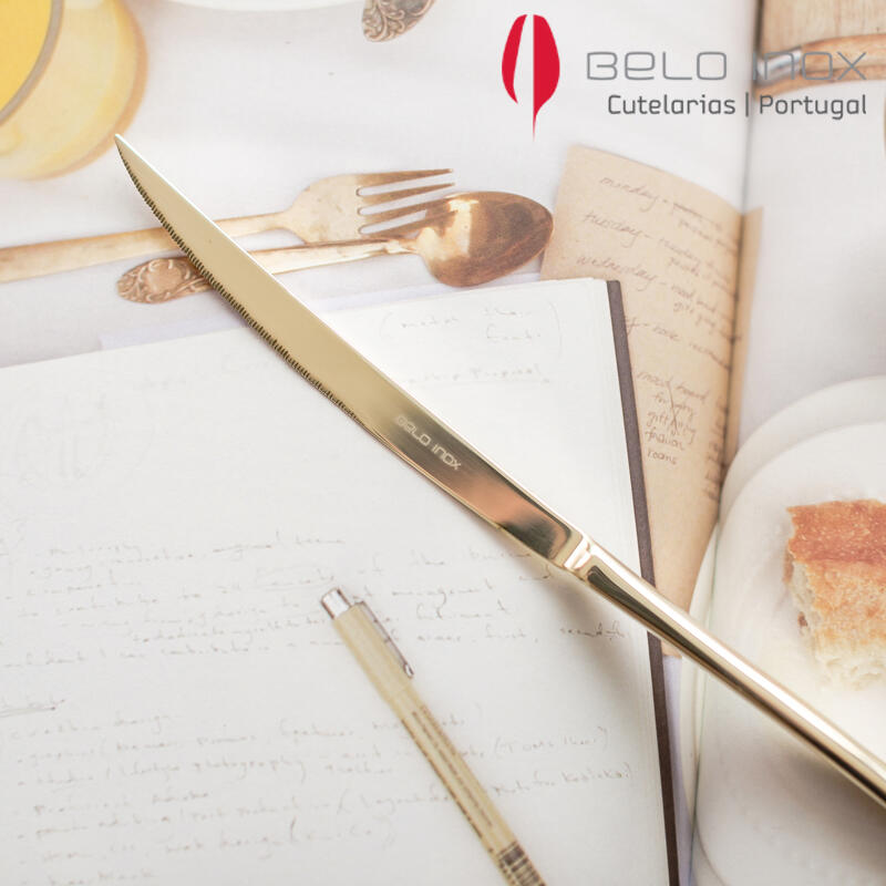 [belo inox] Platinum Champagne Steak Knife