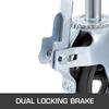 4 Pack 8" X 2" Heavy Duty Scaffolding Rubber Swivel Caster With Dual Locking 1100LBS Capacity Per Wheel