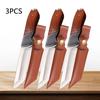 Stainless Steel Professional Boning Knife Vegetable Fruit Slicing Knife Sheep Beef Meat Cleaver Cutting Knife with Wood Handle