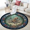 Ocean Life Mandala Round Area Rug Under Office Chairs Bedroom Living Room Home Decor