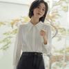 Women Blouses Shirts 2025 Spring Long Sleeve Women Blouse Shirt Turn Down Collar Office Lady White Blouse Shirt Women Tops J848