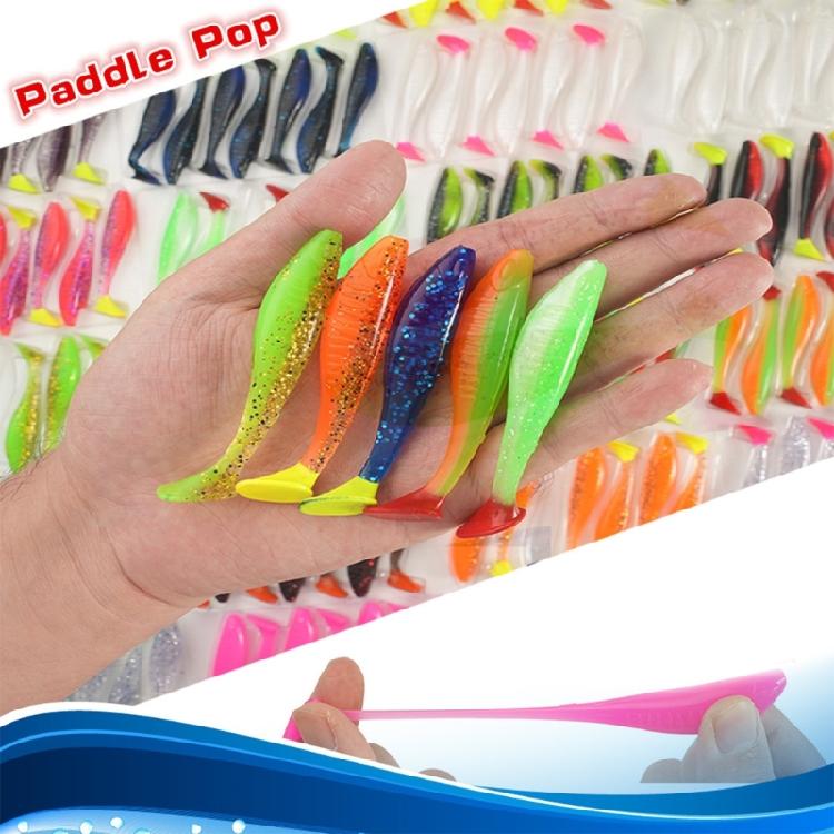 5Pcs Paddle Tail Swimbaits 10cm Fishing Lure Artificial Baits Swim Baits for Saltwater Soft Fishing Lures