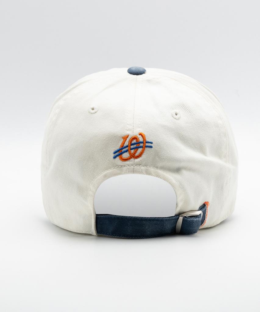 Wieoldeuwoldeu Heart Tower Pigment Color Block Ball Cap Ivory
