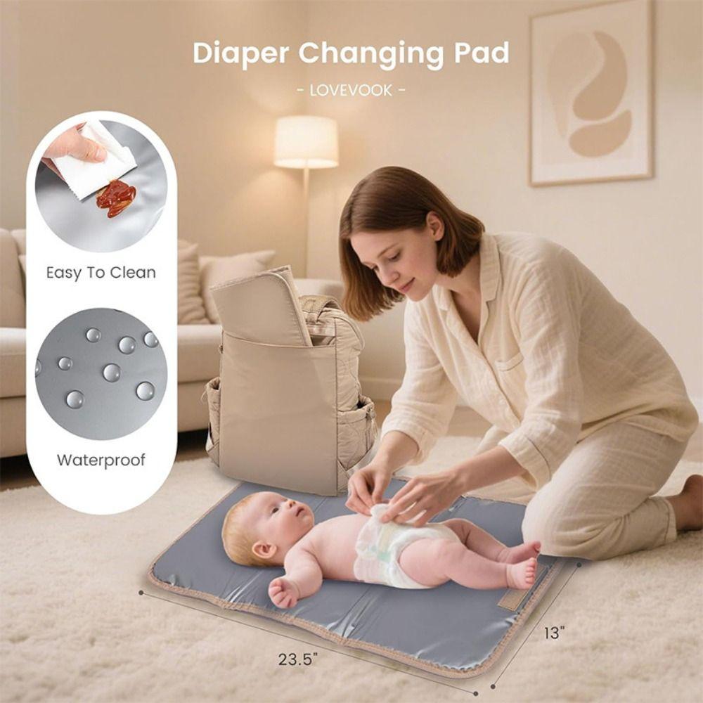 Waterproof Diaper Bag Backpack 3 In 1 Mom Backpack Professional Travel Diaper Bag  Stroller Outings