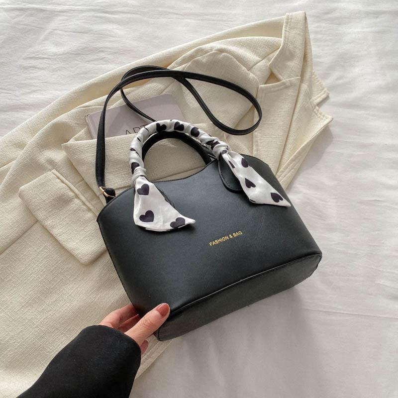 Fashionable Pu Material Large Capacity Bucket Tote Bag For Everyday Use чёрный