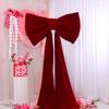 Wedding Bow Decoration Soft Lightweight Bow Extra Velvet Reusable Christmas Bow Tree Topper Holiday Ribbon Decoration