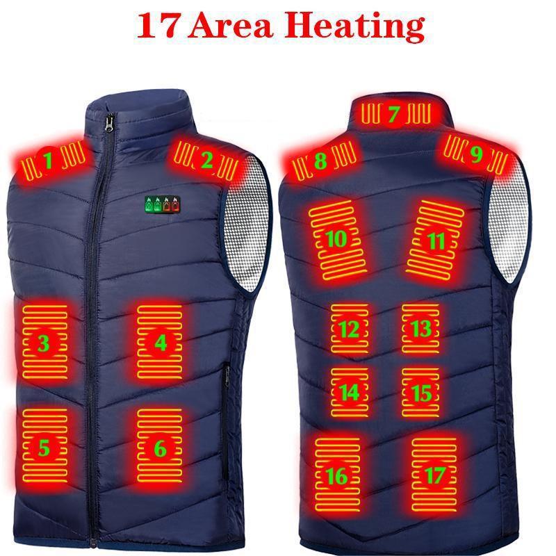 Smart Heating Vest with Graphene Technology – Available In 9, 13, 15, and 17 Heating Areas for Men & Women