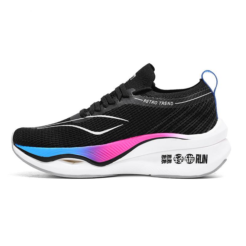 

Flying PB full palm carbon board running shoes male students racing professional track and field sports sports shoes children ultra-light running 45 чёрный