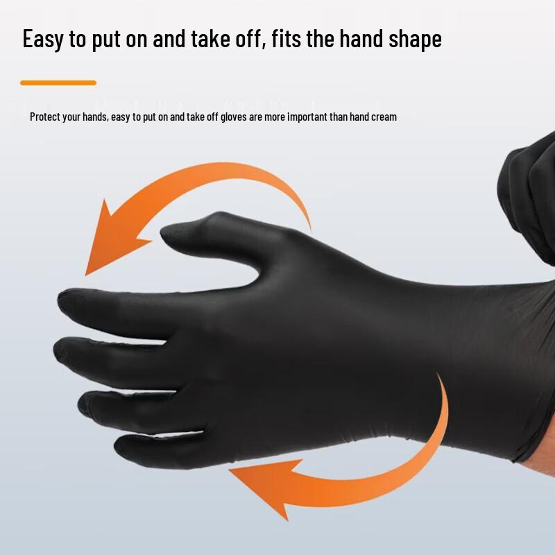 INTCO Disposable Black Nitrile Gloves