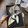 70 simulated silk scarf square scarf women's fashion letter printing small square scarf workplace decoration scarf scarf