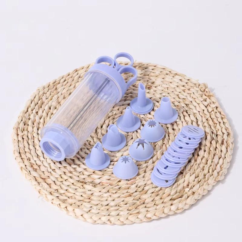 1Pc Transparent baking tool, cream cookie cake piping gun, portable and easy DIY safe and odor-free