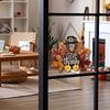 Thanksgiving Turkey Sign Decoration Handmade Wood Front Door Hanger Festival Wall Hanging Wreath Accessory with Lanyard