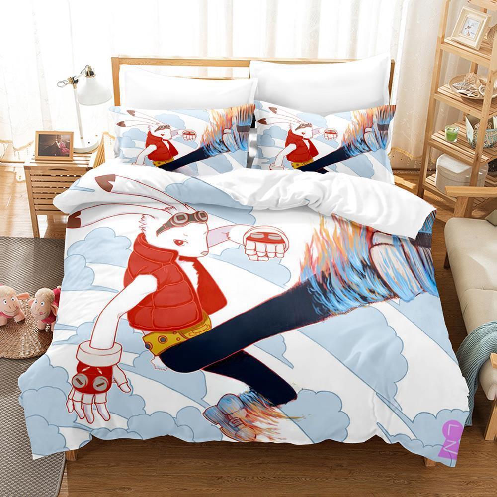 Fashion 3d Print Summer Wars King Kazma Bedding Set Cartoon Anime Three-piece Set Adult Kid Bedroom Duvetcover Sets Home Textile