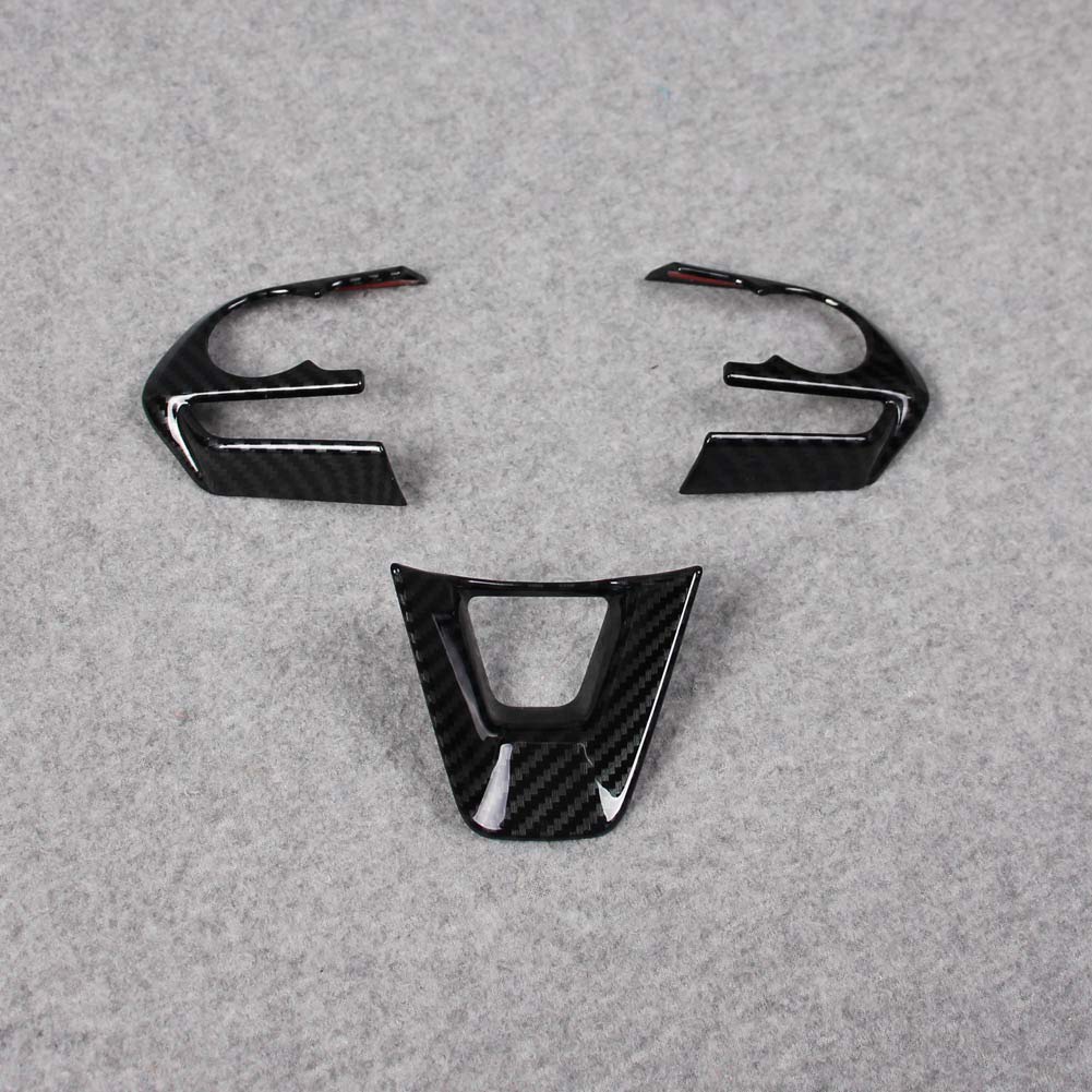 RUIQ Toyota RAV4 (5. generace) Vnitřní ozdoba volantu, Rám madla, Povrch z černých uhlíkových vláken, Navrženo exkluzivně pro Toyotu RAV4