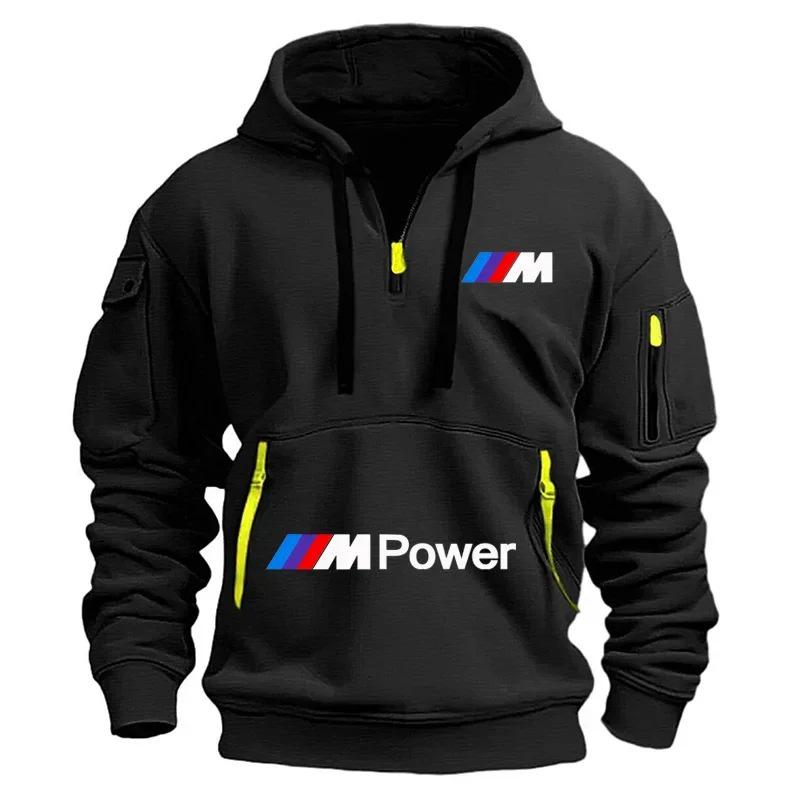 Pickerr Heren Casual Hoodie met Meerdere Ritsen en Armzak voor Herfst en Winter XXXL