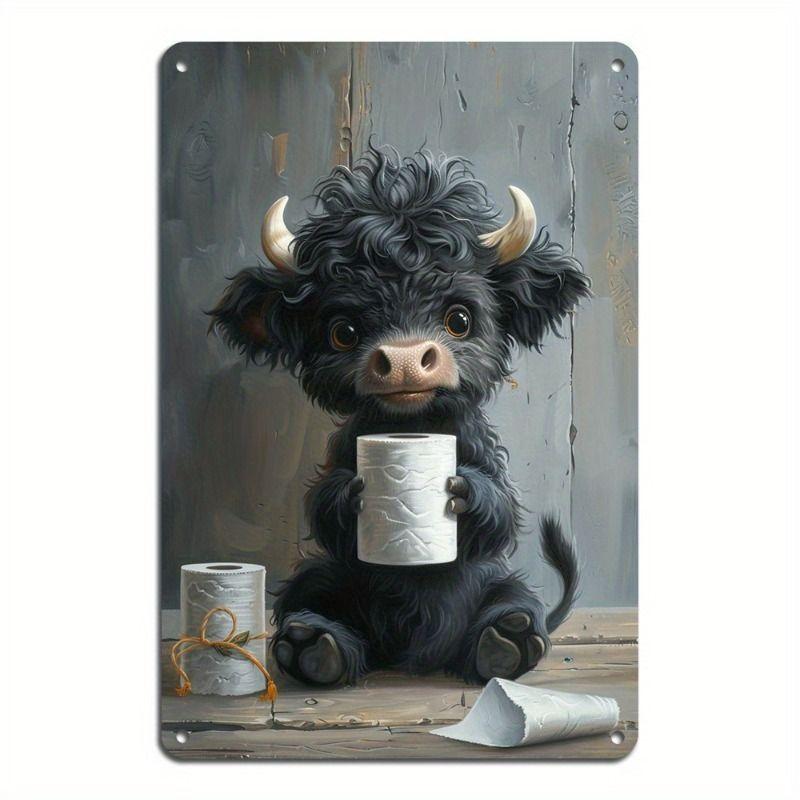 Retro Metal Animal Wall Art for Home Kitchen Farm Cafe Garden