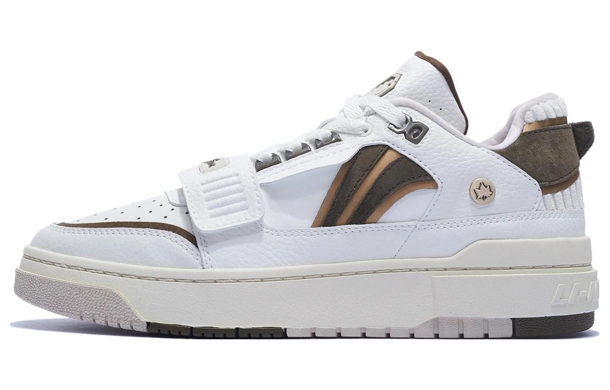Li Ning Rookie Skateboard Shoes Men s Low Top White/Umber ABCS027-19 43