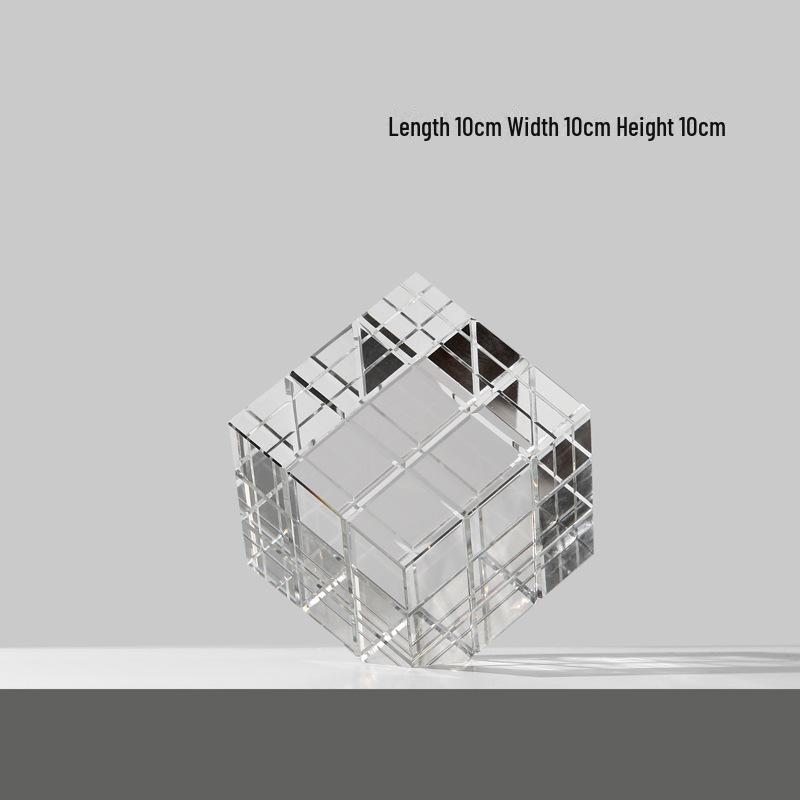 Modern Minimalist 3D Geometric Glass Cross for Living Room or Office Decor