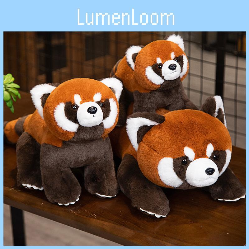 Plush Panda Red Toy Stuffed Animal Doll Cartoon Bedroom Decoration Gift Kids