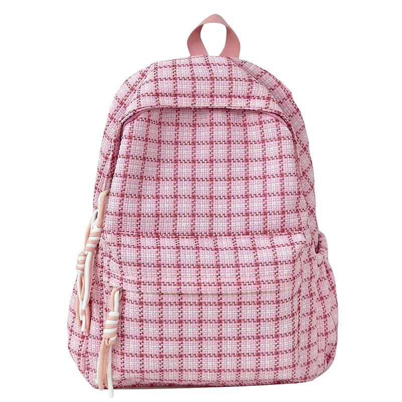 Children's Schoolbags Elementary School Students Junior High School Students Plaid Backpacks