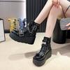 Fashion 9CM Women High Boots Cosplay Mid-calf Boots High Platform Wedges Boots Summer Autumn New Designer Gothic Shoes for Women Botas