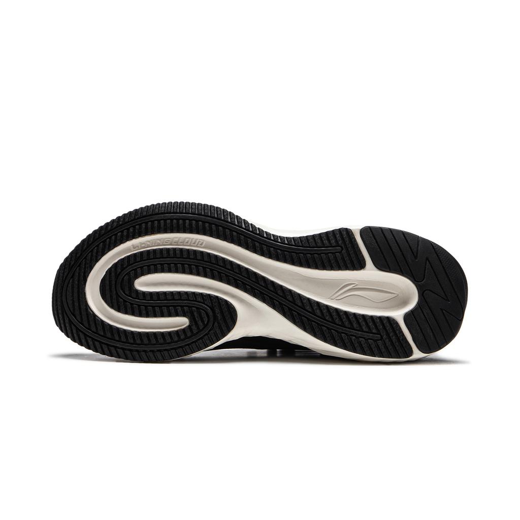 Li Ning Protective Cloud Comfortable Fashion Shock Absorbing Non-Slip Rebound Low-Top Casual Running Shoes Men Sneaker Black White AGLU251-4
