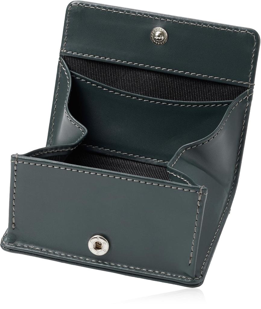 coin purse store bills and Genuine leather coin for men [yaoraca] Men's [Can cards] case, box-shaped, (dark green)