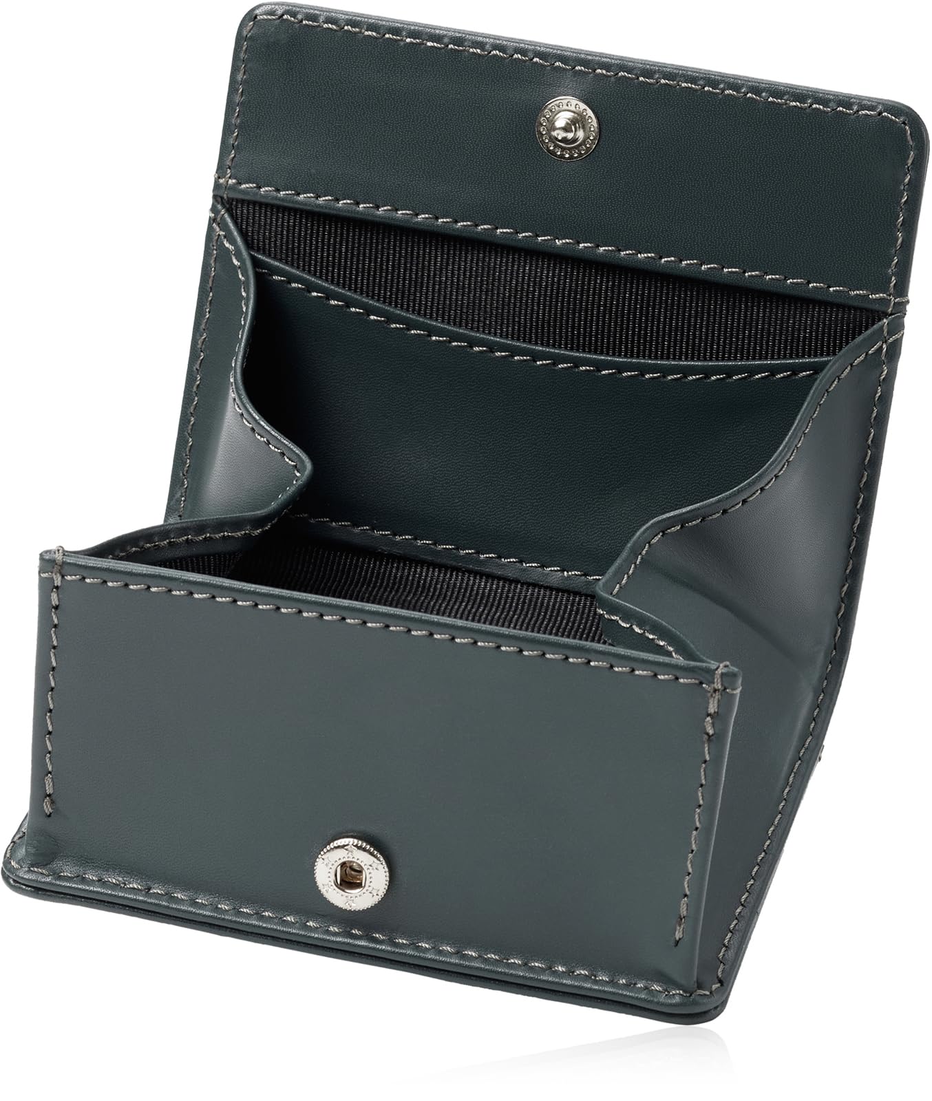 

coin purse store bills and Genuine leather coin for men [yaoraca] Men s [Can cards] case, box-shaped, (dark green)
