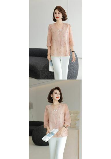 Chic Summer Seven-Sleeve Top for Women Over 50