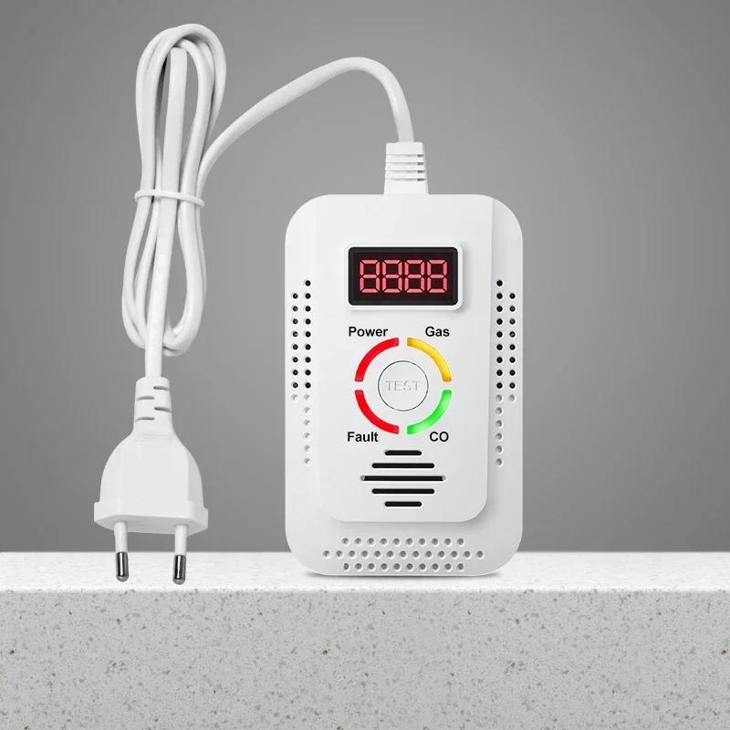 Smart Natural Gas CO Methane(CH4) Detector Combustible Gas Leak Monitor High-Sensitivity for Kitchen Safety Alarm Device